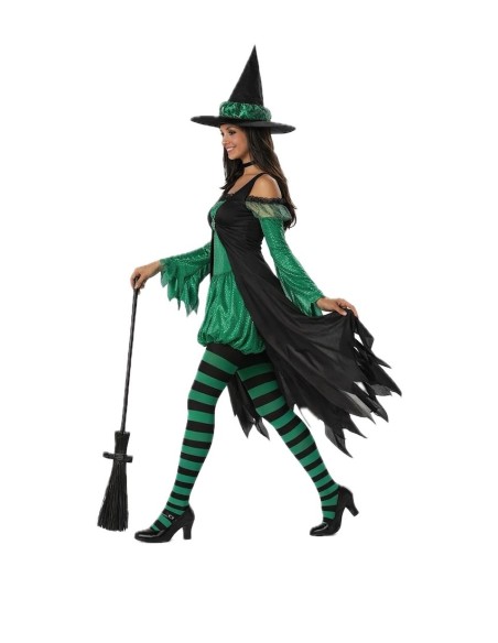 Déguisement Sorcière Verte Émeraude Neuf | Costumes pour Adultes Le Roi du Carnaval